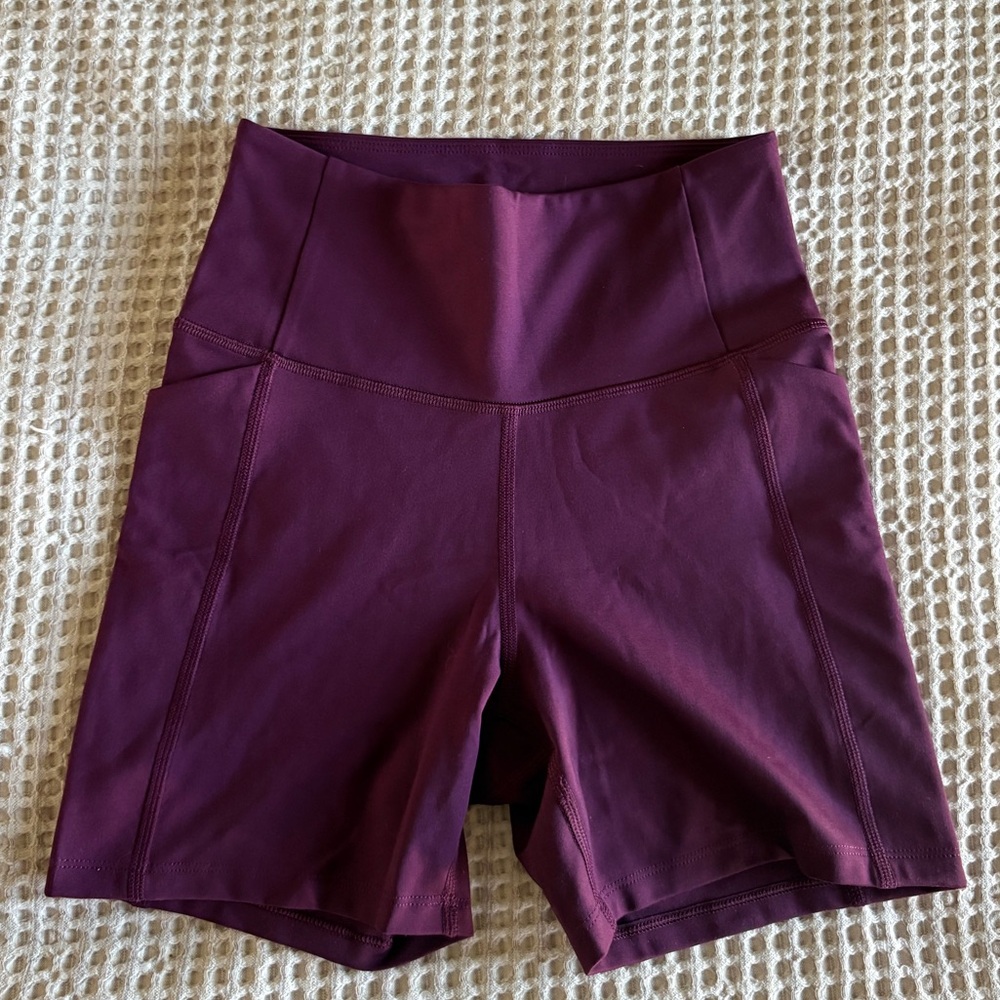 Girlfriend Collective Deep Purple Bike Shorts